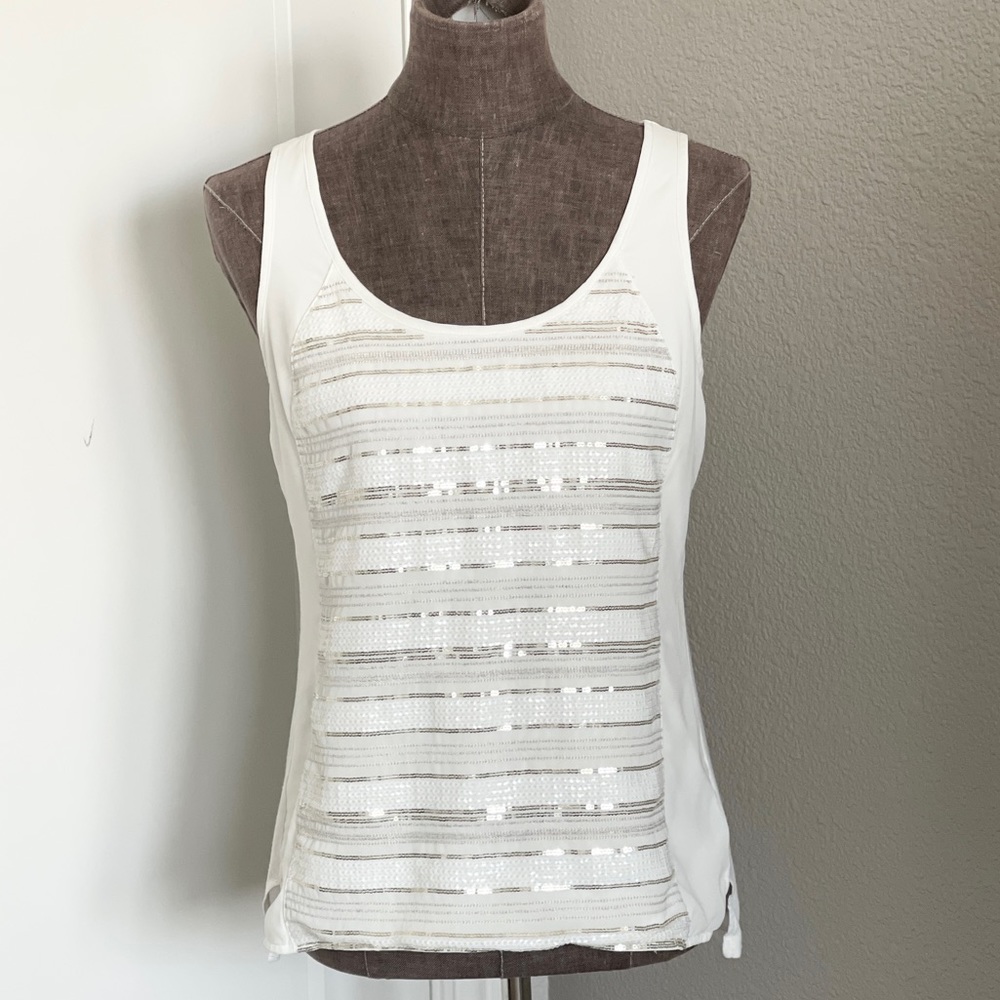 White Sequin Women's Top